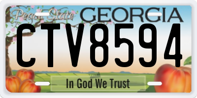 GA license plate CTV8594