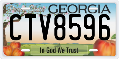 GA license plate CTV8596