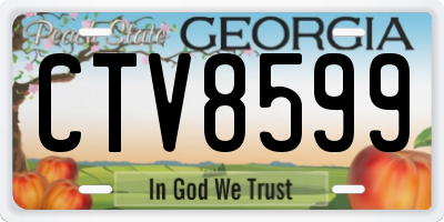 GA license plate CTV8599