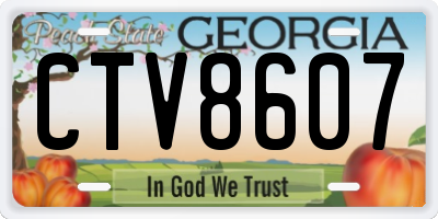 GA license plate CTV8607
