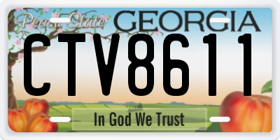 GA license plate CTV8611