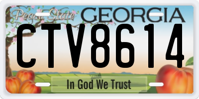 GA license plate CTV8614