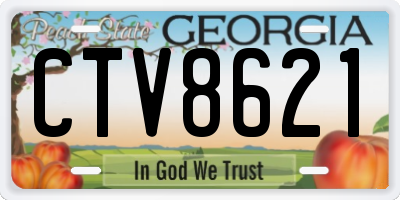 GA license plate CTV8621