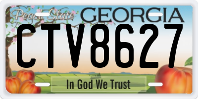 GA license plate CTV8627