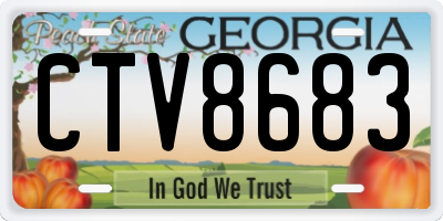 GA license plate CTV8683