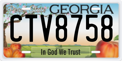 GA license plate CTV8758