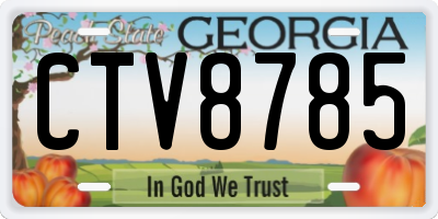 GA license plate CTV8785
