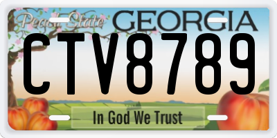GA license plate CTV8789