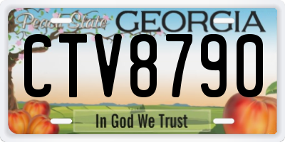 GA license plate CTV8790