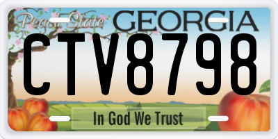 GA license plate CTV8798