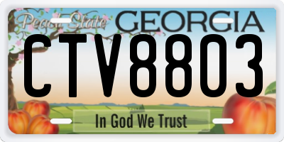 GA license plate CTV8803
