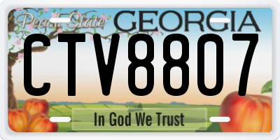 GA license plate CTV8807