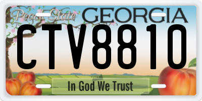 GA license plate CTV8810