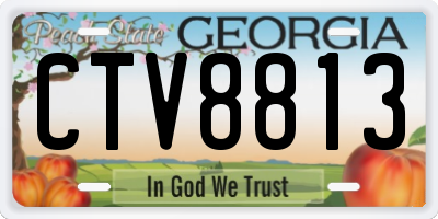 GA license plate CTV8813