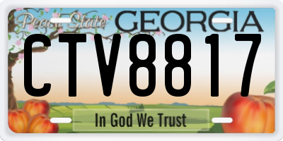 GA license plate CTV8817