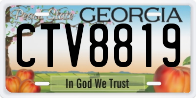 GA license plate CTV8819