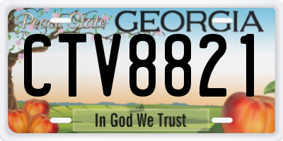 GA license plate CTV8821