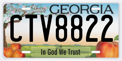 GA license plate CTV8822