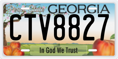 GA license plate CTV8827