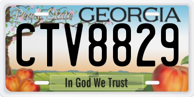 GA license plate CTV8829