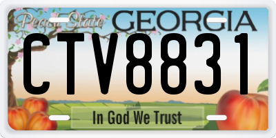 GA license plate CTV8831