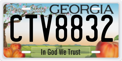 GA license plate CTV8832