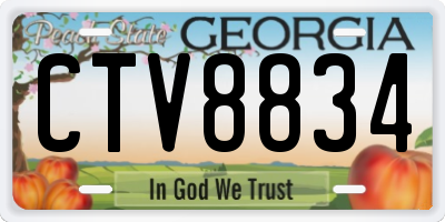 GA license plate CTV8834