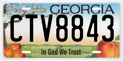 GA license plate CTV8843