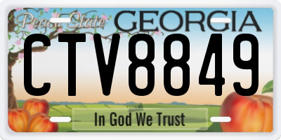 GA license plate CTV8849