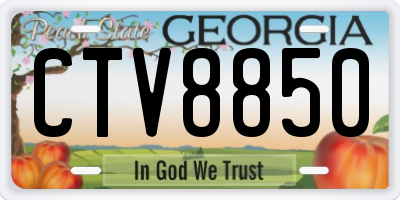 GA license plate CTV8850