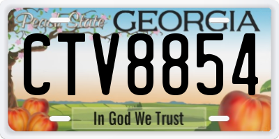 GA license plate CTV8854