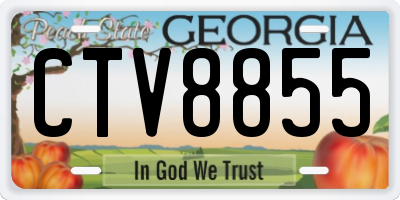 GA license plate CTV8855