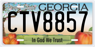 GA license plate CTV8857