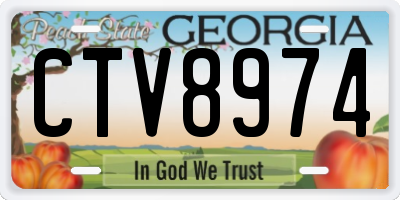 GA license plate CTV8974