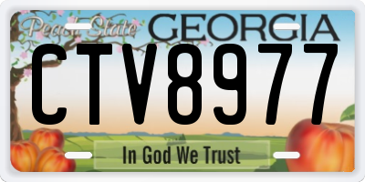 GA license plate CTV8977