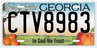 GA license plate CTV8983