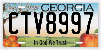 GA license plate CTV8997
