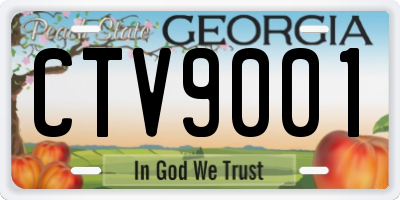 GA license plate CTV9001