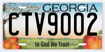 GA license plate CTV9002