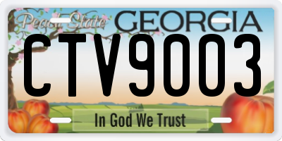 GA license plate CTV9003