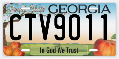 GA license plate CTV9011