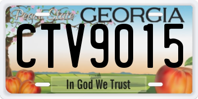 GA license plate CTV9015