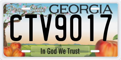 GA license plate CTV9017