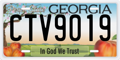GA license plate CTV9019