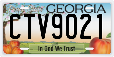 GA license plate CTV9021