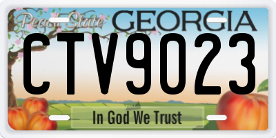 GA license plate CTV9023