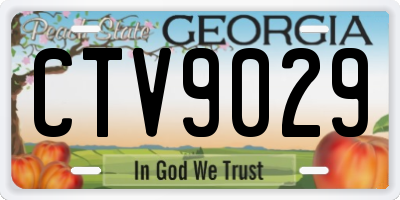 GA license plate CTV9029