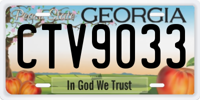 GA license plate CTV9033