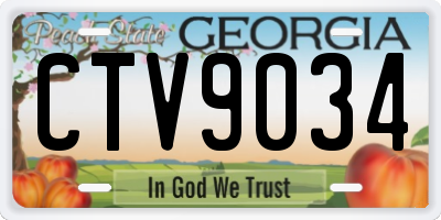 GA license plate CTV9034