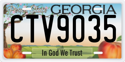 GA license plate CTV9035